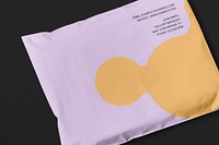 Plastic parcel bag, product packaging psd