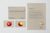 Professional corporate identity mockup, stationery set psd