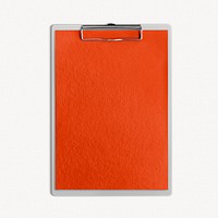 Blank orange clipboard