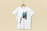 Women's t-shirt mockup, realistic apparel psd