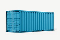 3D shipping container, realistic cargo psd