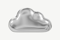 3D metallic cloud psd