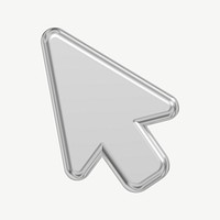 3D metallic arrow icon psd