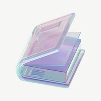 3D holographic book psd