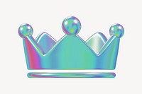 3D metallic crown icon