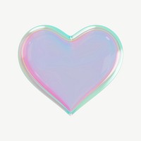 Cute heart 3D element psd