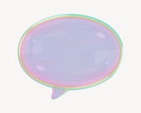 3D holographic speech bubble