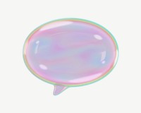 Holographic speech bubble psd
