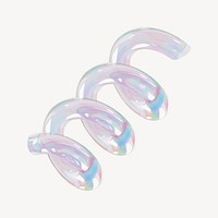 3D holographic spiral shape