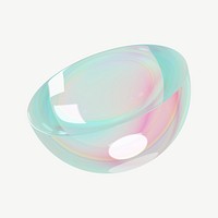 3D holographic half-sphere, geometric shape