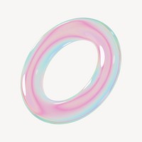 3D holographic ring, torus geometric shape