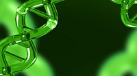 Green science desktop wallpaper, 3D DNA double helix remix psd