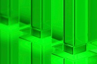 Green glass pillars background, digital remix psd