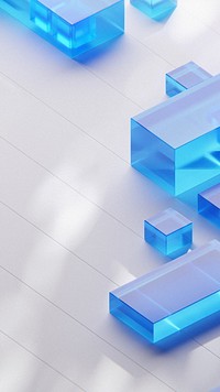 Digital blue squares mobile wallpaper