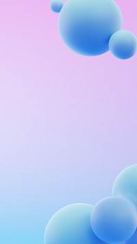 Gradient fluid blue mobile wallpaper, digital remix