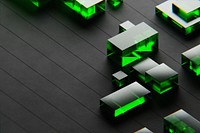 Digital green squares geometric background