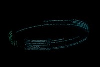 Futuristic code circle element, digital remix