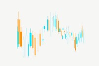 Finance candlestick chart element, digital remix psd