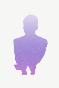 Purple businessman, digital remix psd