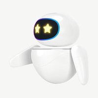 3D satisfied robot, innovative technology psd