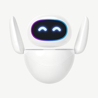 3D happy robot, innovative technology psd