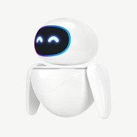 3D cheerful robot, innovative technology psd