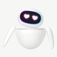 3D in love robot, innovative technology psd