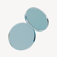 3D blue round shape psd