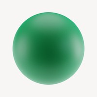 3D green sphere shape