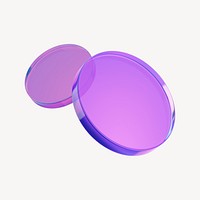 3D purple round shape