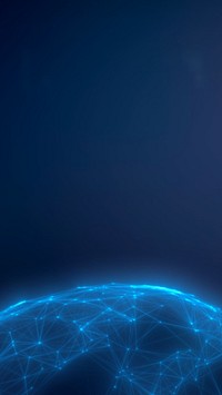 Futuristic network globe phone wallpaper, digital remix