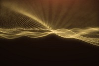 Digital yellow wave background, technology remix