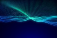 Abstract blue wave background, digital remix psd