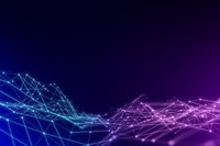 Digital purple gradient background, technology remix