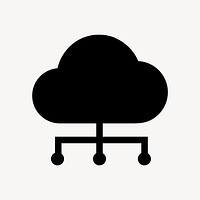 Cloud network flat icon vector