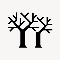 Trees flat icon element vector