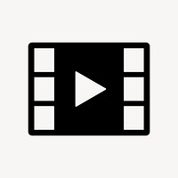 Film reel flat icon vector