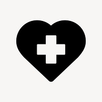 Healthcare flat icon, health & wellness vector