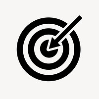 Target dartboard flat icon element vector