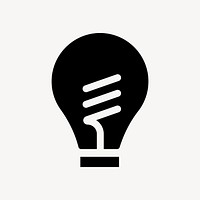 Light bulb flat icon element vector