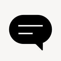 Speech bubble flat icon vector