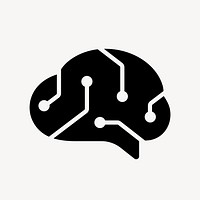 Brain flat icon element vector