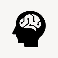 Brain flat icon element vector