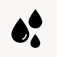 Water drop flat icon element vector