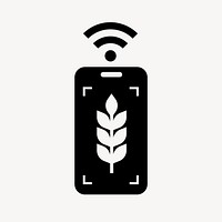 Mobile smart agriculture flat icon element vector