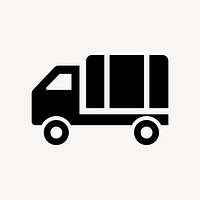 Delivery truck flat icon vector