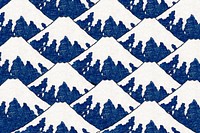 Hokusai's Mount Fuji background, Japanese pattern design, remixed by rawpixel