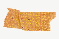 Aesthetic yellow patterned washi tape, Gustav Klimt's Beethoven Frieze psd, remixed by rawpixel