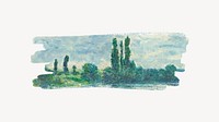 Monet's V&eacute;theuil artwork brush stroke. Famous art remixed by rawpixel.