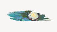 Monet's water lilies artwork brush stroke. Famous art remixed by rawpixel.